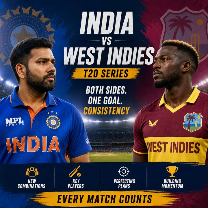 India and West Indies Square Off in T20 Series With Both Sides Chasing Consistency